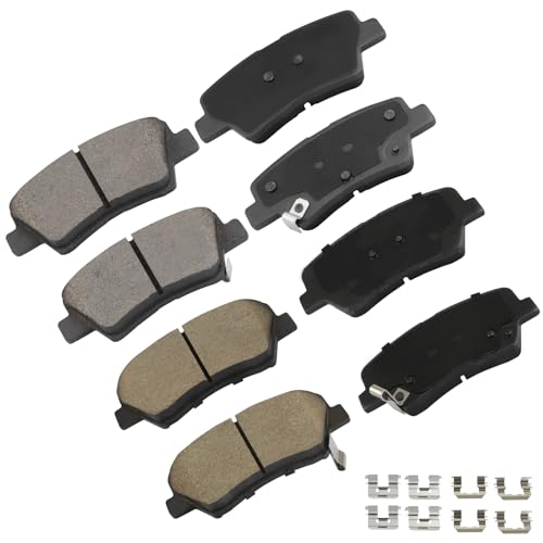 Image of cciyu D1543 & D1594 Front & Rear Ceramic Disc Brake Pads Kit For Hyundai For Elantra GT 2013-2015,For Kia For Forte 2014-2016,For Forte Koup 2014-2016