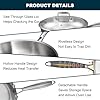 EWFEN Tri-Ply Stainless Steel Frying Pans Set with Lid, 8”/10”/12” Cooking pans, PFOA&PTFE Free Skillet, Induction Cooking Pan, Dishwasher and Oven Safe, Fast & Even Heat, Suitable for All Stove #4