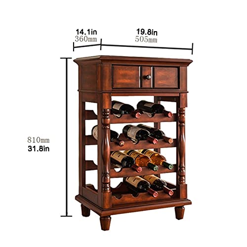 Gabinete para vino de madera estilo europeo marrón miniatura 2