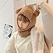 KUYYFDS Women Winter Scarf Hat Warm Winter Hat Cartoon Bear Ears Hat Soft Windproof Cap Brown Thermal Hat