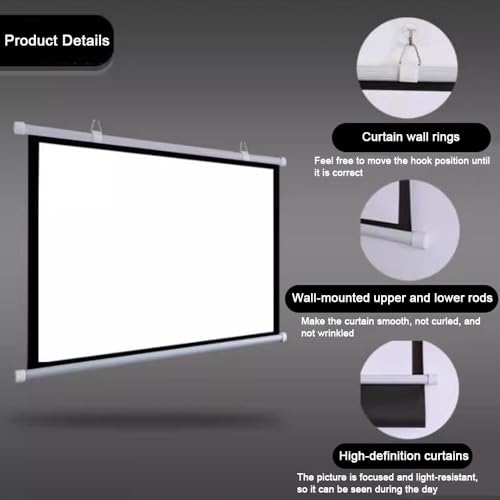 Pantalla para proyector manual 60in 16:9 miniatura 5