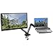 Mount-It! Laptop and Monitor Desk Stand - Full Motion Laptop Arm Stand - Ergonomic Adjustable Monitor Mount - VESA Monitor Desk Mount with Laptop Tray