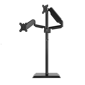 Laptop Floor Stand Steel Dual Screen Floor Stand Adjustable Rotating Computer Table for Home Outdoor Office Load 2