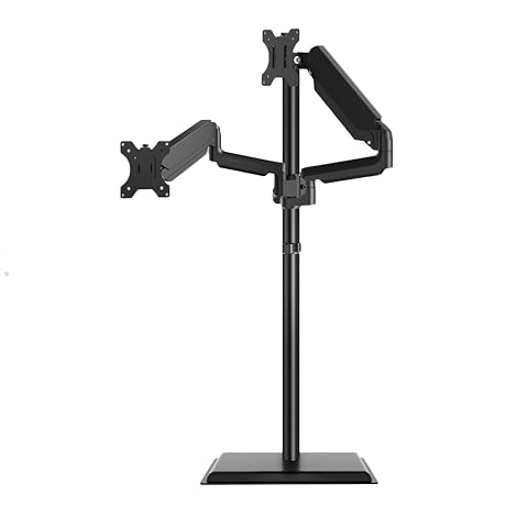 Laptop Floor Stand Steel Dual Screen Floor Stand Adjustable Rotating Computer Table for Home Outdoor Office Load 2