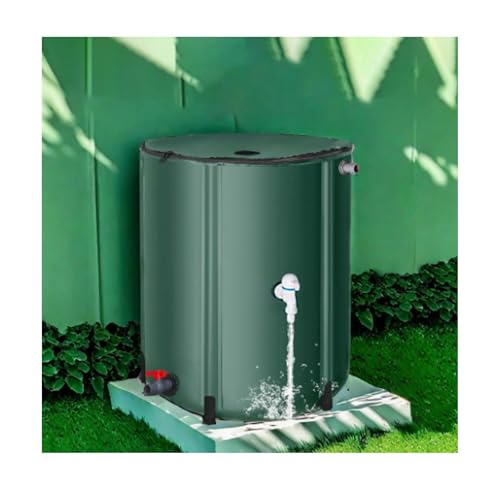 Depósito portátil de recolección de agua de lluvia con grifo y filtro para almacenamiento de agua de jardín al aire libre