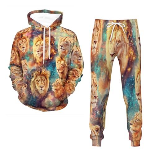Sweat lion 3D homme et femme idéal pour votre style sportswear décontracté au quotidien