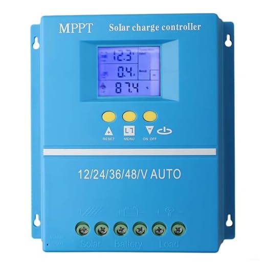 MPPT Solarladeregler 80 A, 100 A, 12 V-48 V, automatische Identifizierung, LCD-Display, Dual-USB für versiegelte Gel-Flutlicht, für LiFePO4-Batterie, Überlastschutz, 7 Modi (100 A)