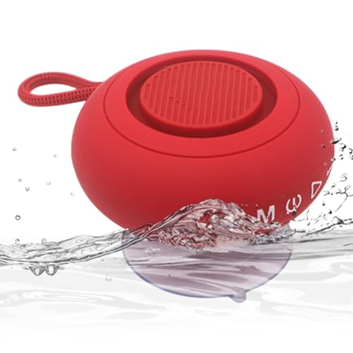 Wireless Shower Speaker - Suction Cup Subwoofer Stereo Bass Sounder, Wireless Bathroom Audio Speaker | Waterproof Portable Music Player For Kitchen Travel Outdoor Beach Pool Party Home Gift