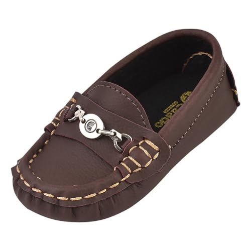 Sapato Mocassim Infantil Menino com Solado de Cravinho (16, Marron)