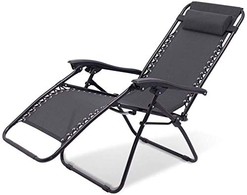 Chaise longue de jardin pliante et inclinable pour camping extérieur et plage