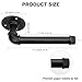 Jeasor Industrial Pipe Toilet Paper Holder, Heavy Duty DIY Vintage Rustic Iron Farmhouse Style Roll Tissue Wall Mount Paper Holder Towel Racks with Hardware for Bathroom, Kitchen, Bedroom (1, Black)