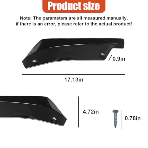 YoRise 2PCS Car Rear Bumper Lip Splitter Canard Diffuser (Black) - Image 2