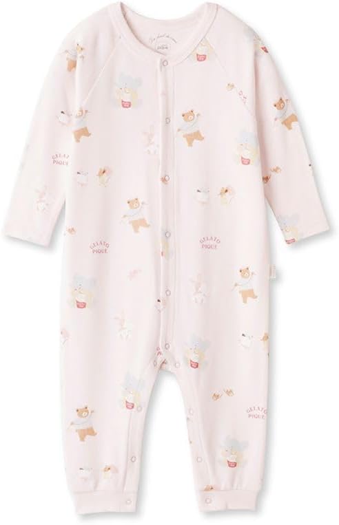 Amazon.co.jp: [ジェラート ピケ] BABYパジャマパーティー柄ロンパース 