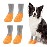 Dog Socks for Hardwood Floors, Outdoor Anti Slip Waterproof Paw Protector Pavement Booties for Small