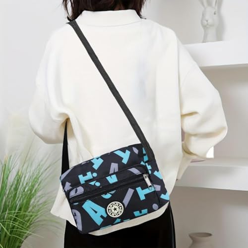 Image of MOMISY Women Mobile Messenger cellphone Bag Ladies Nylon Shoulder Cross Body Long Strap for College, Outing, Travelling, Work