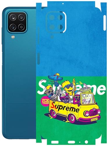 Image of AtOdds - Full Body Back Screen Guard Protector Film - Lamination Wrap Skin Sticker Compatible with Samsung Galaxy M12 | Scratchproof Matte Finish (Simps)
