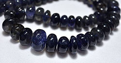 Iolite rondelles de qualité supérieure perles en pierres gemmes polies de 8 à 14mm