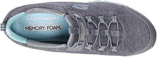 Skechers Skechers Women's Gratis Sport - Fascinating - Gray Jersey Mesh/Light Blue Trim - US 10