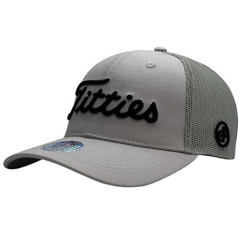 Image of GP POWER GOLF Original Titties Mesh Hat - White Trucker Cap with Adjustable Strapback