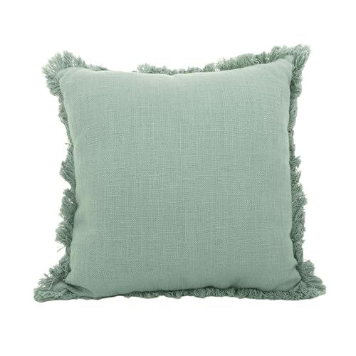 Point-Virgule Coussin décoratif en 100% Coton recyclé Vert Menthe 45x45cm