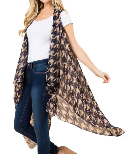Image of Scarfand's Women's Sheer Open Front Lightweight Sleeveless Long Duster Cardigan Vest