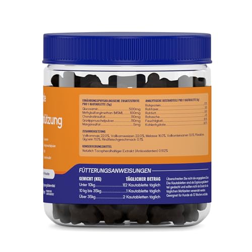PupGrade Gelenkunterstützung für Hunde – Glucosamin-Chondroitin mit MSM & Grünlippmuschel – Hüft- & Gelenkschmerzlinderung – Für Hunde Aller Größen, Rassen und Altersgruppen – 30 Weiche Kausnacks