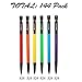 Madisi Mechanical Pencil, 0.7mm Medium Point, HB #2 Lead, Assorted Barrels, 144-Count