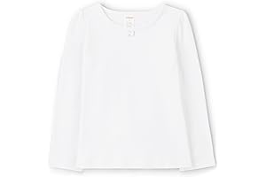 Girls and Toddler Long Sleeve Basic Layering White Shirt