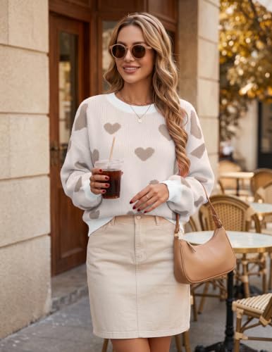 Image of Libsorge Womens Valentine Heart Sweater 2026 Valentines Day Trendy Cute Oversized Long Sleeve Pullover Sweaters