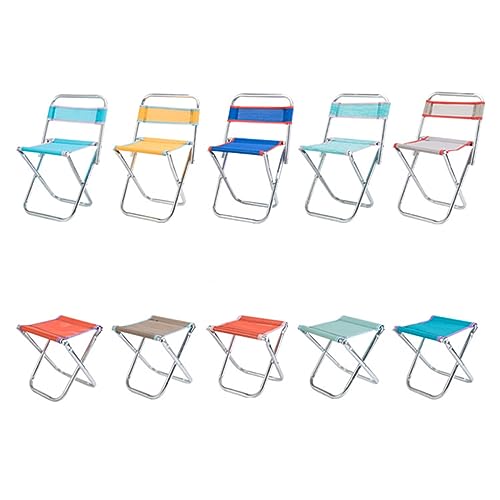LAPYAPPE Outdoor Folding Stool Lightweight Camping Chair for Fishing Hiking Travel Beach Portable Design Random Color for Outdoor Activities