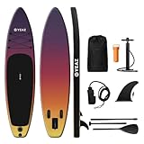 VifxucySUP サップボード スタンドアップパドルボード インフレータブル 初心者sup 長305cm 幅76cm 厚15cm 耐荷重量150kg 安定性 超軽量 滑り止め 調節可能なパドル ハンドポンプ ボトムフィン リーシュ (B)