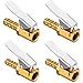 Valve Pneu Air Mandrin Pompe Clip Pompe Air Valve Pneu Valve Pneu Mandrin Connecteur Embout Gonflage Pneu Voiture Valve Pneu Gonfleur Clip pour toutes valves de pneu avec filetage valve 4 pièces