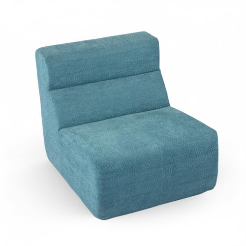 Yeecle Silla de suelo con espuma de alta densidad Lazy Sofá de una pieza con núcleo 35D ergonómico, silla de meditación, silla de relax, asiento versátil para salón, oficina, dormitorio (azul)
