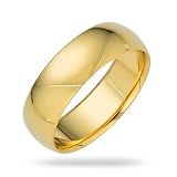 EWB Signature Jewelry Classic 6mm Solid Gold Wedding Band in 10K Yellow Gold, Comfort Fit, Finger Size 12