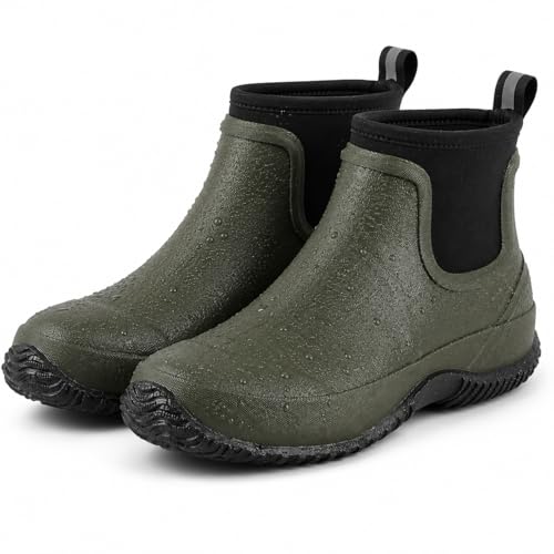 Jollywalk ankle wellies handmade made of 100% rubber material suitable for both men and women suitable for yard cleaning and walking comfortable non slip waterproof