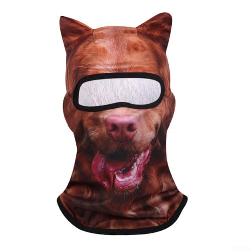 Yhenlovtt Protección estampada – Máscara facial de animales para deportes al aire libre para actividades y cabeza, transpirable, protección UV, cubierta solar con divertido animal para patrones