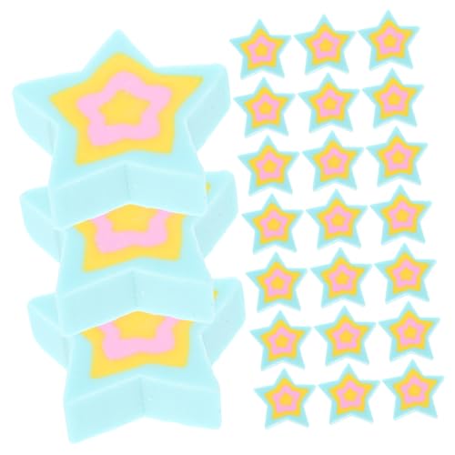 LIFKOME 50個 かわいい五角星ミニ消し 持ち運び便利なコンパクト よく消える筆記用消し 向け学習 学校 オフィス文房具用
