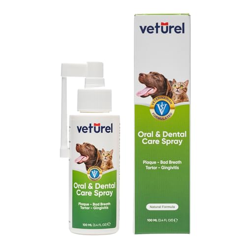 Natural Dog Teeth Cleaning Oral Care Spray - May Help with Bad Breath - May Support Plaque and Dental Care for Cats - May Help Reduce Plaque for Dogs and Cats - 3.4 oz