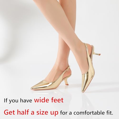 Image of RIBONGZ Sexy Slingback Pumps Elegant Dressy Heels for Women Closed Toe Pointy High Heels Wedding Bride Prom Party Evening Shoes