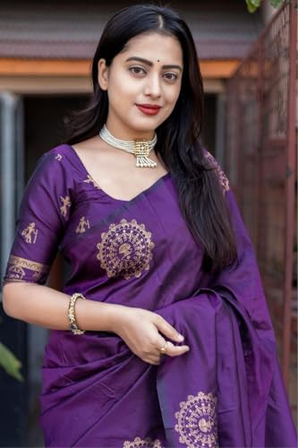 Image of Yashika Women's Art Silk Saree with Blouse Piece for Traditional Ethnic Wear Sari