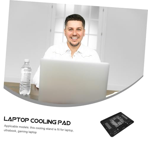 Base para portátil con ventilador silencioso Mikinona negro miniatura 4