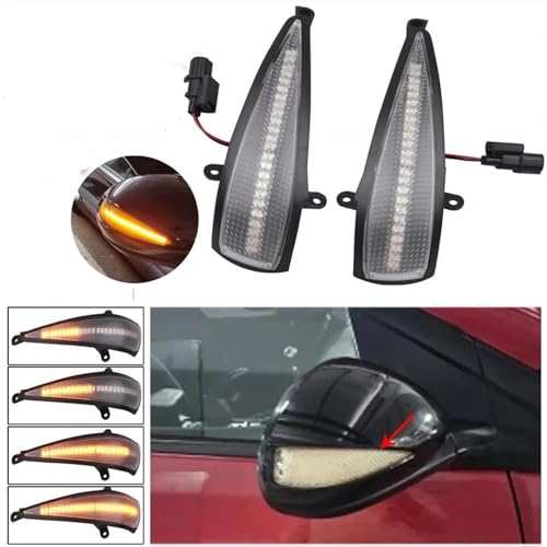 Luces LED intermitentes para Civic 8 de espejo lateral dinámico negro 2