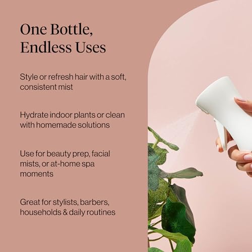 Kitsch Spray Bottle for Hair, Continuous Water Mister Spray Bottle with Ultra Fine Mist for Hairstyling, Barbers Salons, Cleaning, Plants Versatile Spray Bottles 5 oz Made from Rec image 3
