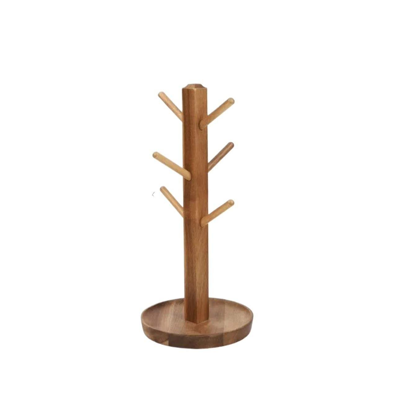 MFWHEFJ Mug Tree Cup Holder Household Drain Solid Wood Water Rack Desktop Finishing Key Storage Hanger Coffee Gifts(Cup Holder 2)