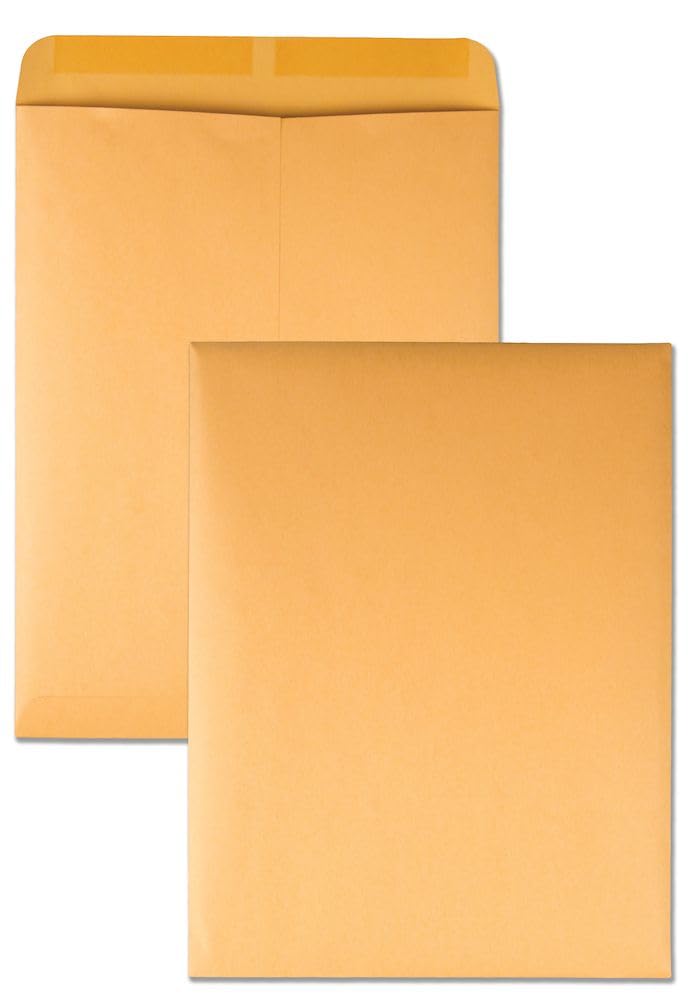 Quality Park open-end gommate catalogo buste, 25,4 x 33 cm, marrone, 100/BX