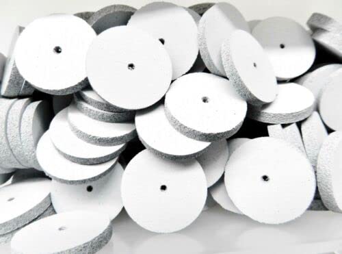 Silicone Square Edge Wheels White Coarse for Jewelry Polishing Made in Germany Pack of 10 by JTS