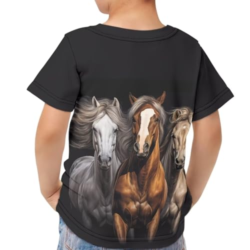 Image of JEOCODY Boys Girls Graphic Tees Funny 3D Printed Short Sleeve T-Shirts 3-16T