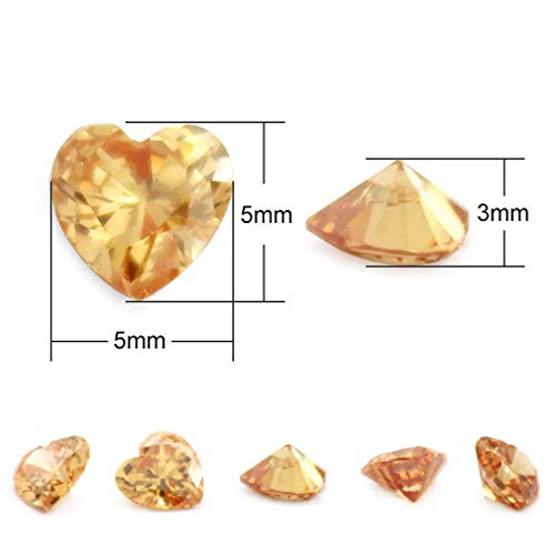 JOLIN 24Pcs 5mm Cubic Zirconia CZ Heart Birthstones 12 Month Charms Floating Bracelets Living Memory Locket Necklace Pendant3