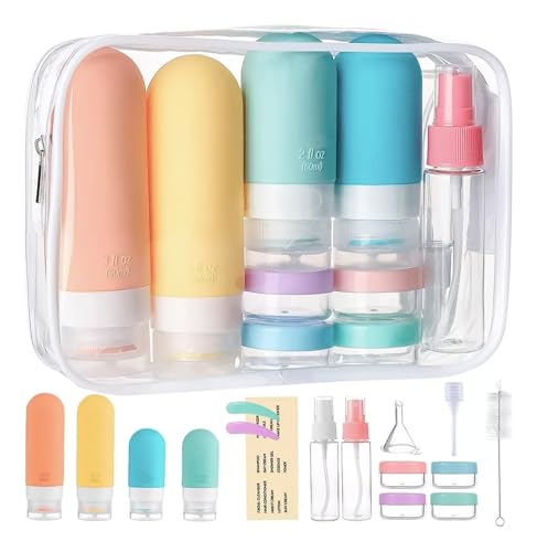 Kit Frasco Pote Silicone Viagem Creme Cosméticos Shampoo 17 Itens...