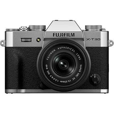 FUJIFILM X-T30 III Mirrorless Camera with 13-33mm f/3.5-6.3 Lens (Silver) Bundle with 32GB Memory Card, UV Filter, Micro HDMI Cable, Cleaning Kit, Extra Battery, Charger & Camera Bag
